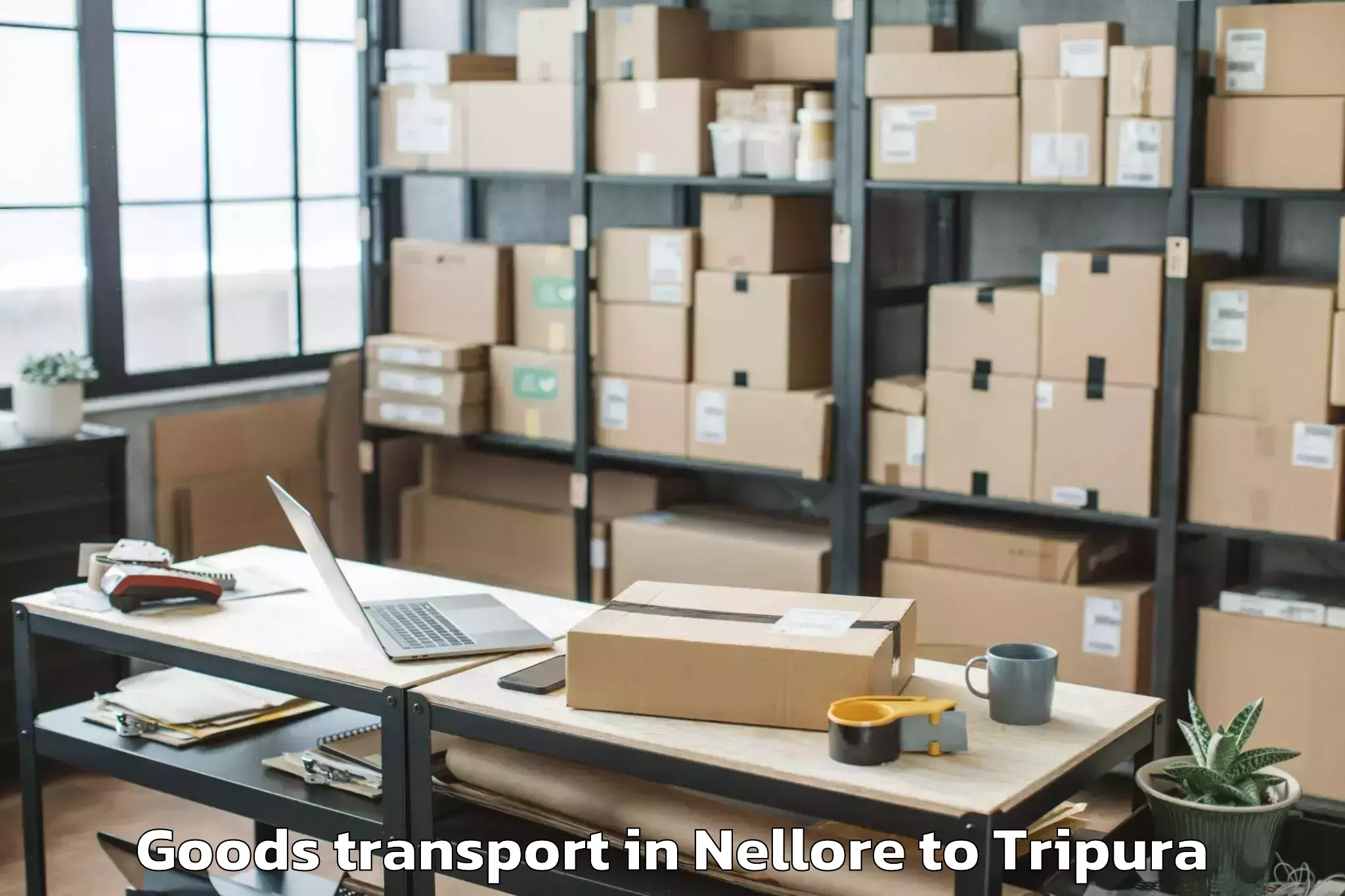 Easy Nellore to Khowai Goods Transport Booking